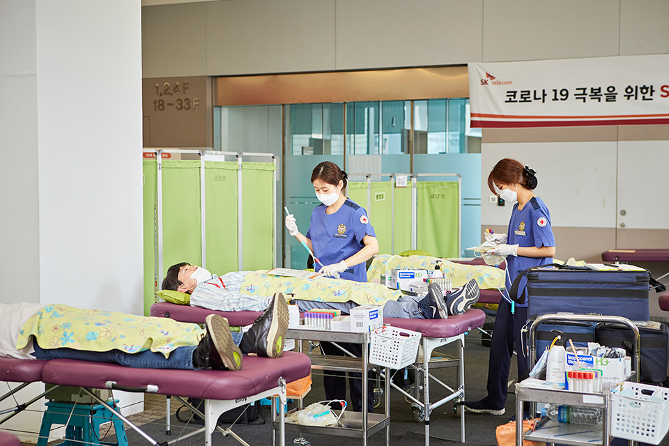 SKT, 헌혈, 레드커넥트, 헌혈릴레이, 안전망