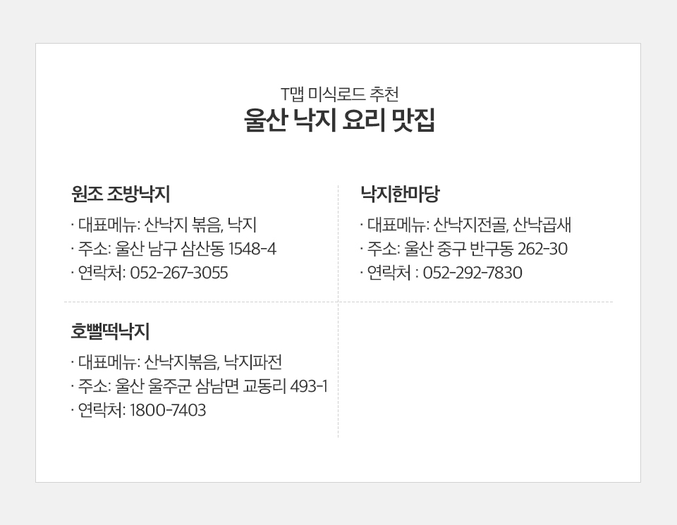 T맵미식로드, 낙지, 낙지맛집, 전국낙지맛집, 낙지볶음맛집추천, 울산낙지맛집, 울산낙지볶음추천