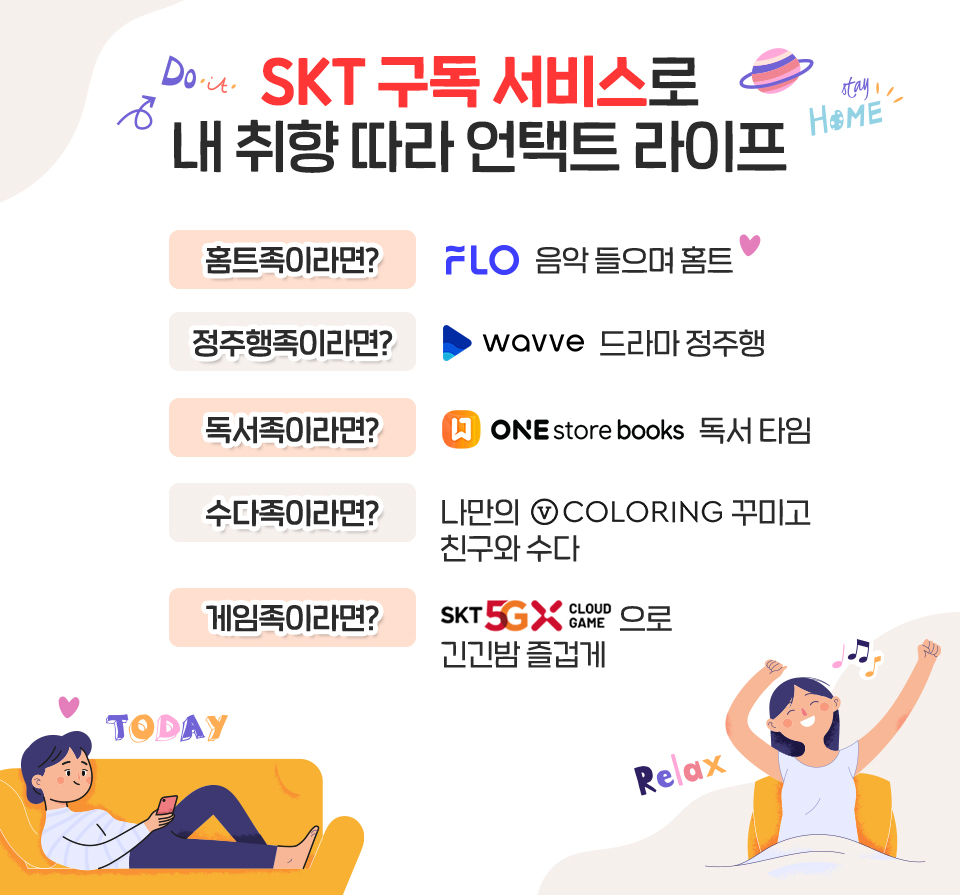skt, sk텔레콤, 구독서비스, 구독경제, SKT구독서비스, 밀레니얼세대, 언택트라이프, 코로나19