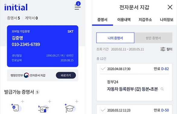 번거로운 공공증명서 발급 ‘이니셜’ 앱으로 편리하게