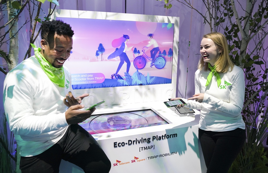 SKT CES 2022, CES2022, CES, AI반도체, 사피온, 싱글랜, 이프랜드, ifland, 해피해빗, 티맵