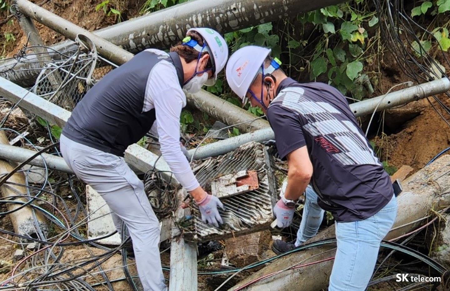 수해복구, 통신인프라, 현장포토