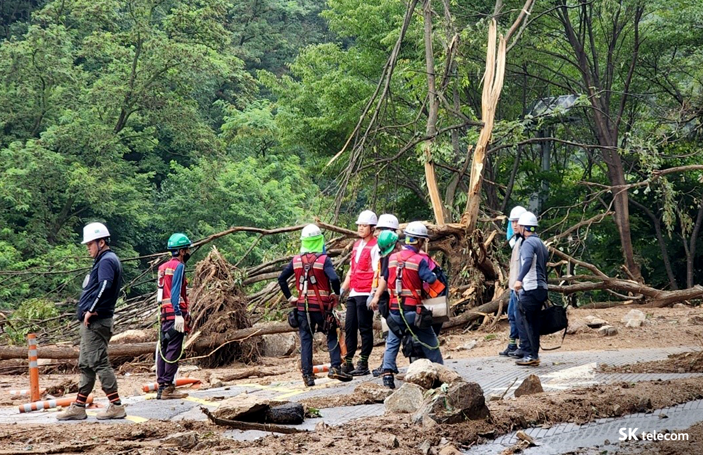 수해복구, 통신인프라, 현장포토