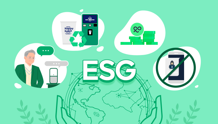 AI돌봄, 누구, NUGU, 누구케어콜, NUGU케어콜, 해피해빗, 다회용컵, 행복커넥트, 에코제주, 환경보호, ESG포인트, 행복크레딧, 포인트기부, 보이스피싱, 스미싱, ESG