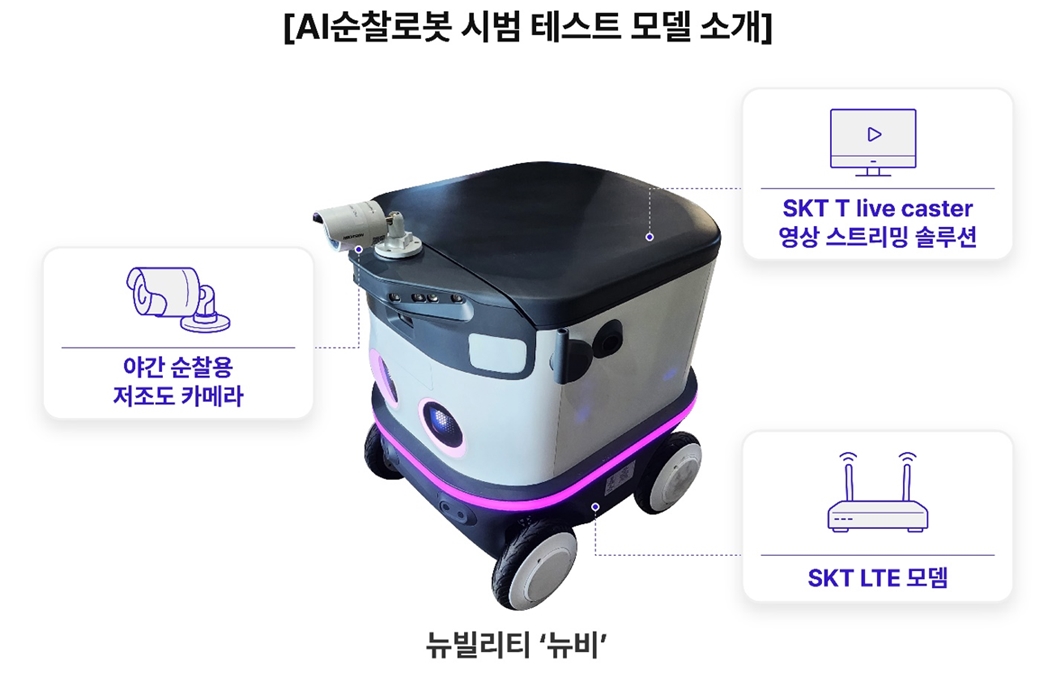 로봇, 뉴비, 자율주행, 자율주행_AI순찰로봇, AI, 뉴빌리티, SK쉴더스, 자율주행로봇