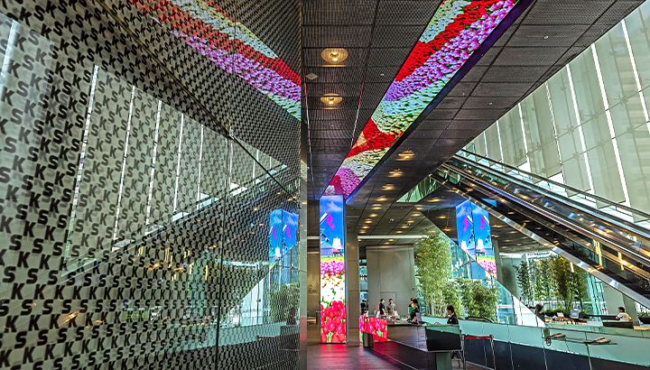 에버랜드 튤립으로 물든 T타워… SKT-에버랜드 미디어아트 상호 교류 협약식