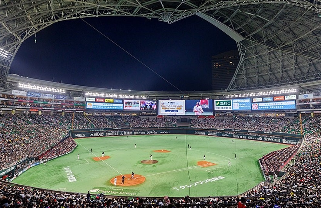 SKT 日 통신사 소프트뱅크와 다회용 컵 순환 해피해빗 실증-2_PayPay돔 전경