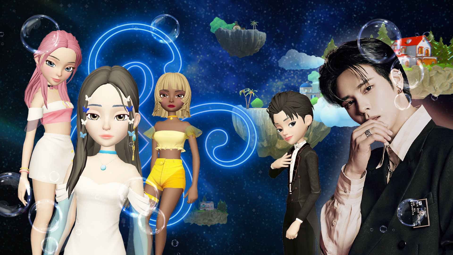 SKT 이프랜드에서 가상과 현실의 아이돌이 만났다