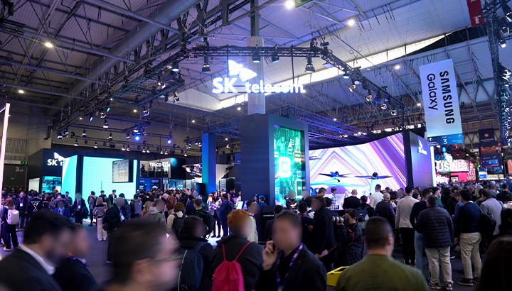 MWC24 글로벌 텔코 AI 초협력으로 여는 미래 MWC24 SKT 부스 소개