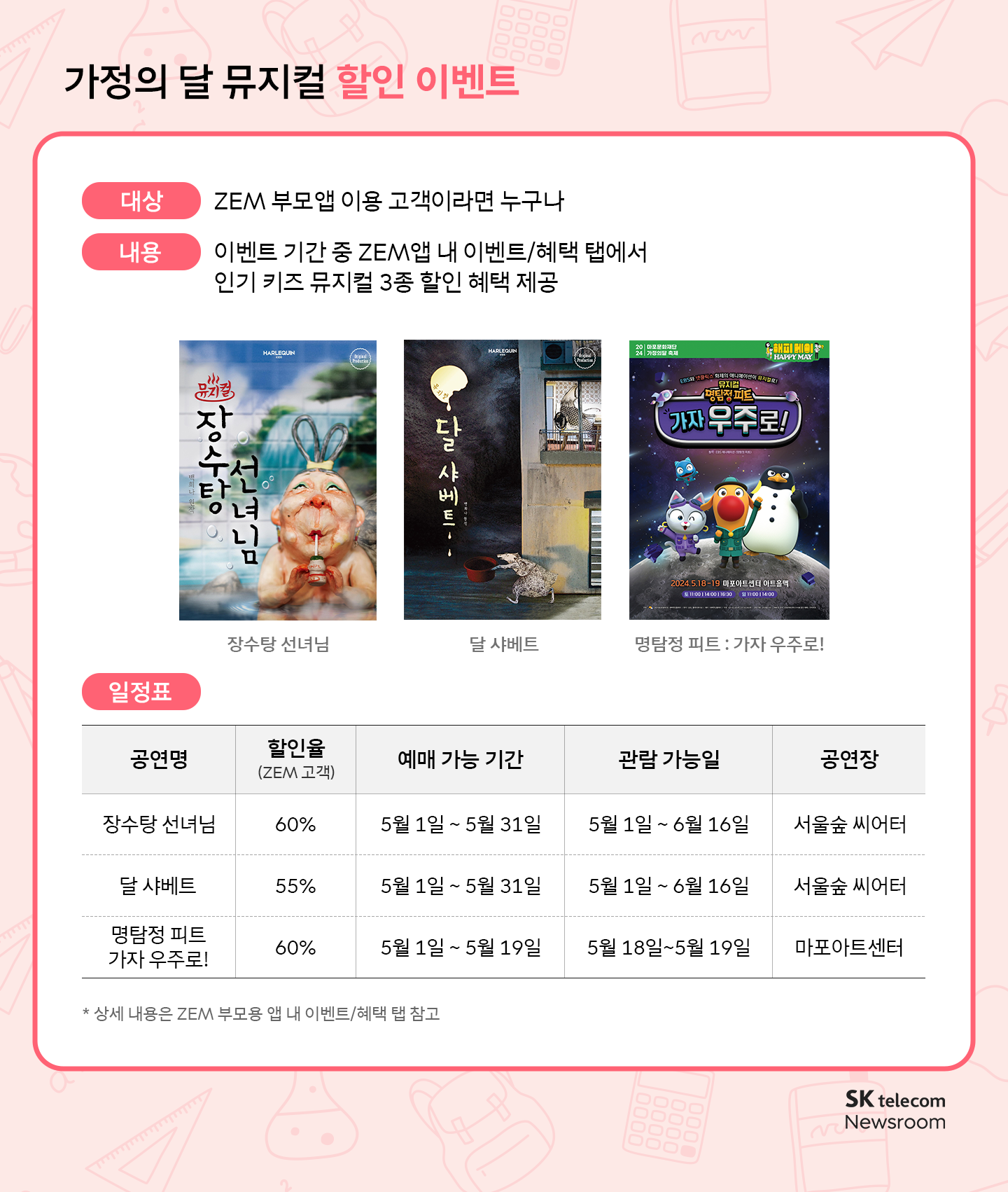 함께 해서 더 좋은 5월 SKT 가정의 달 이벤트∙혜택 모음 ZIP