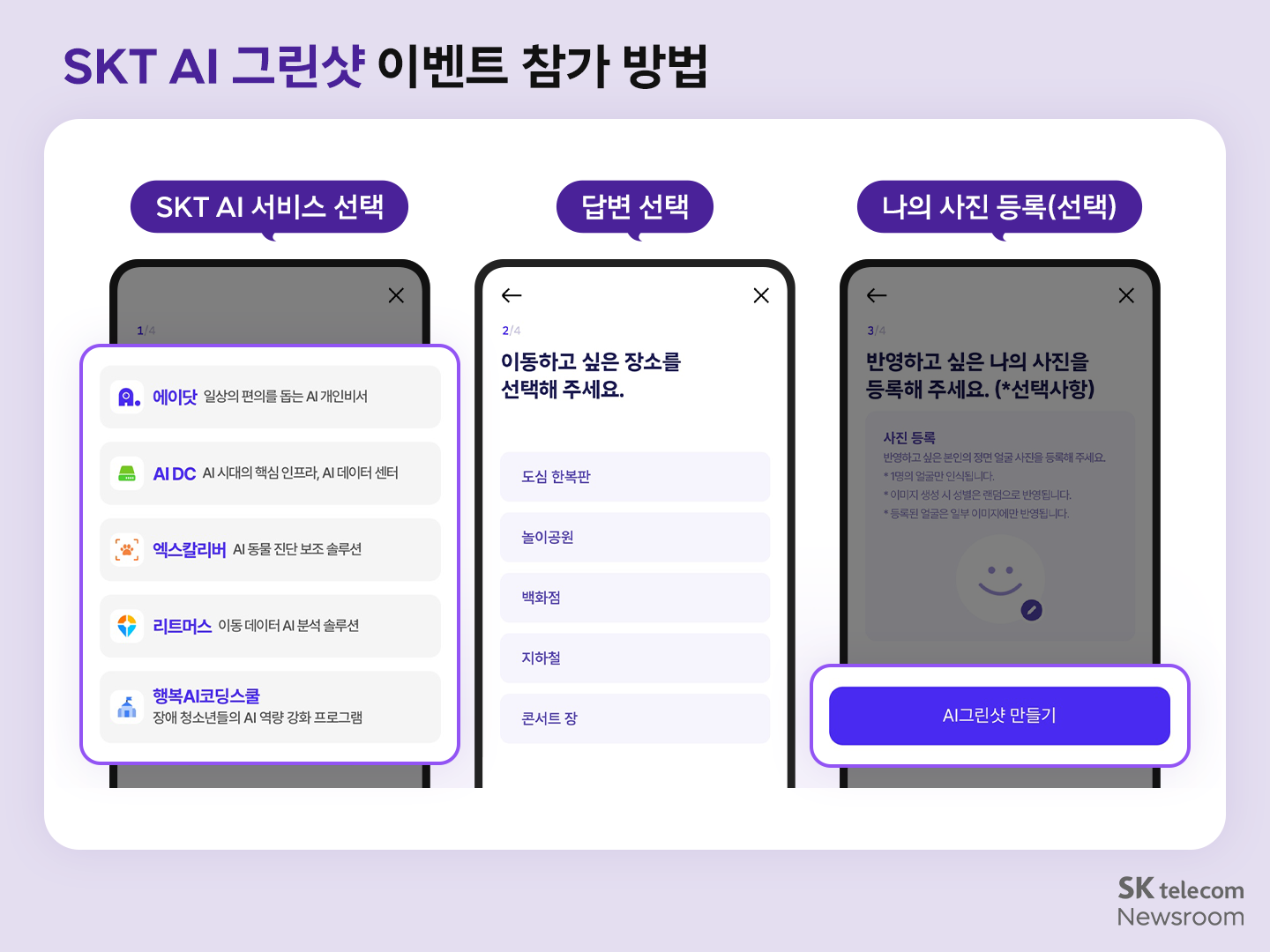 SKT의 AI 기술로 만들어가는 새로운 미래 AI 그린샷 콘테스트