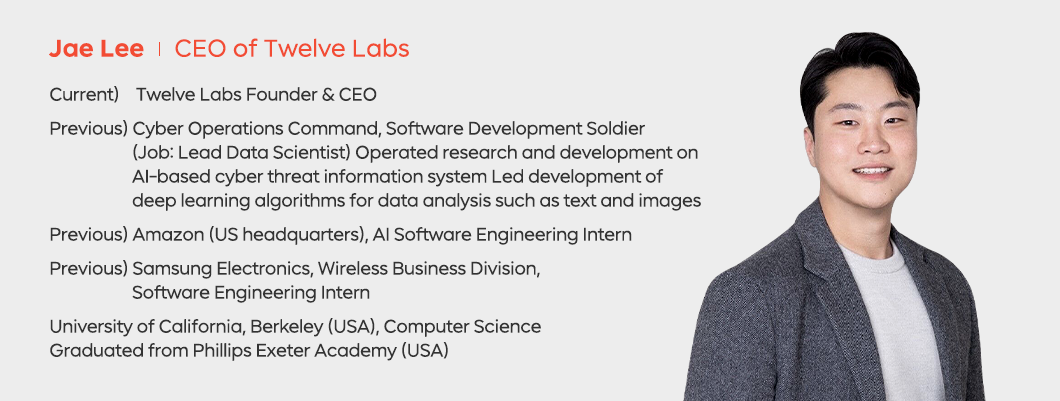TwelveLabs CEO Jae Lee