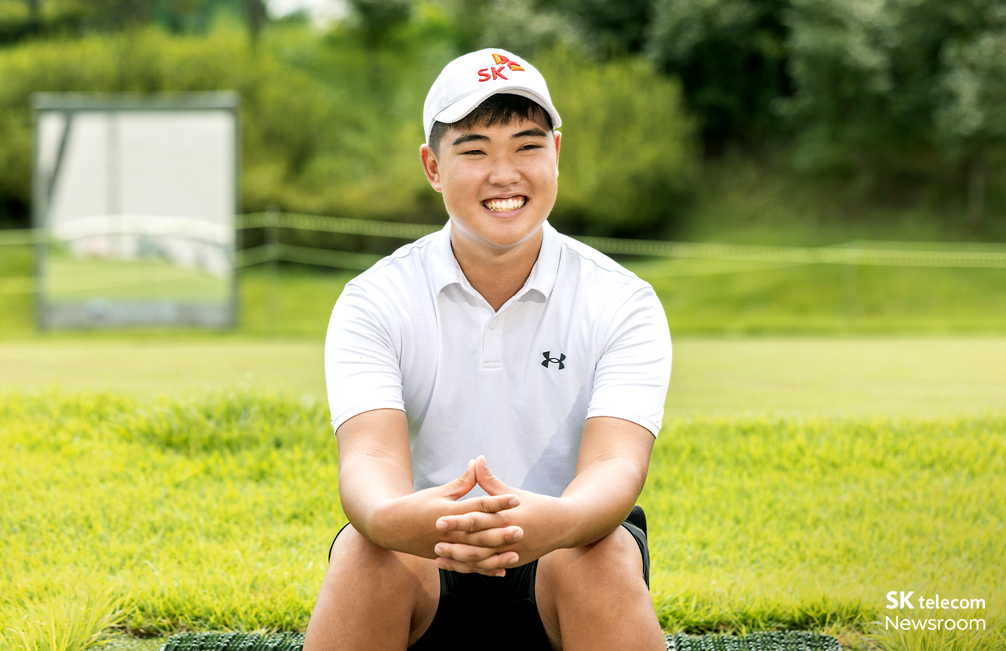 허도경 선수가 인터뷰 중 답변하는 모습.