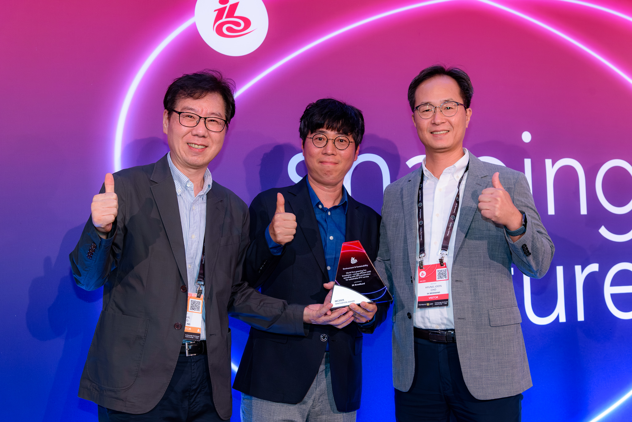 SKT-SKB, '미디어계의 MWC' IBC 이노베이션 어워드 수상 영예