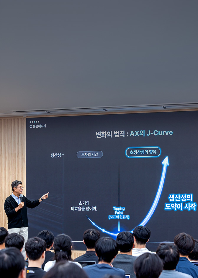 AI 시대의 선택과 기회, 정재헌 SKT CEO가 미래 AI 인재에게 전한 메시지